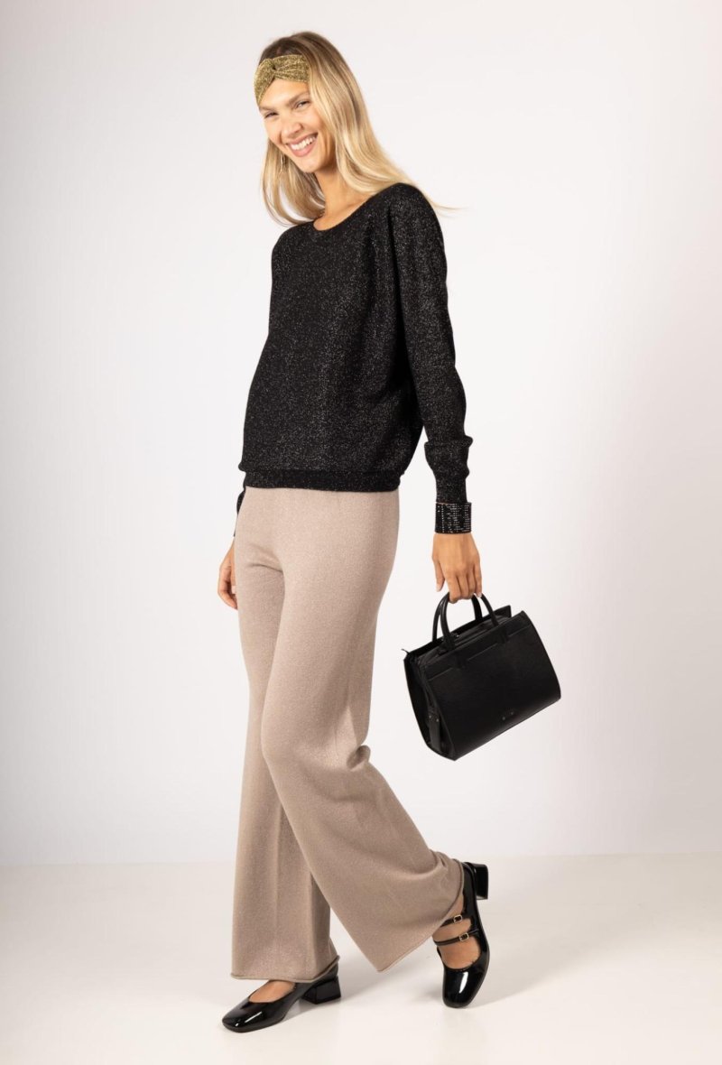 PULL COL ROND LUREX SANS COUTURE